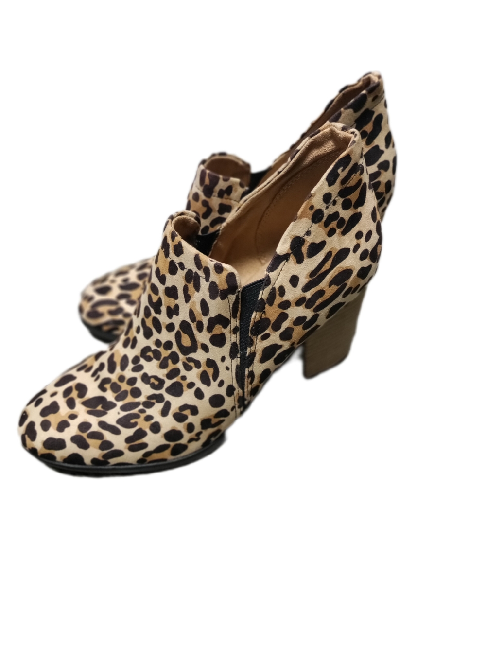Dr Scholls Be Energized Leopard Print Women's Ankle Booties - Tan/Black Size 10